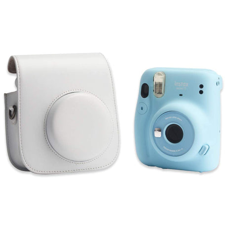 ZENKO Protective & Portable Case Compatible with Instax Mini 11 Instant Camera with Accessories Pocket and Adjustable Strap. (Ice White)