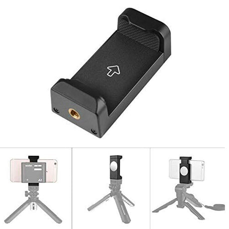 ZENKO Stand Clip Bracket Tripod/Mount Adapter for Mobile Holder Tripod Kit (Black, Supports Up to 500 g) Mobile Holder (Black)