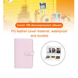 Zikkon Instax Mini Compatible 108 sheet Album for Fujifilm Instax Mini Film Blossom Pink