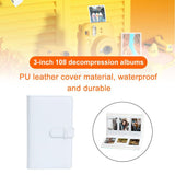 Zikkon Instax Mini Compatible 108 sheet Album for Fujifilm Instax Mini Film Clay White
