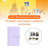 Zikkon Instax Mini Compatible 108 sheet Album for Fujifilm Instax Mini Film Lilac Purple