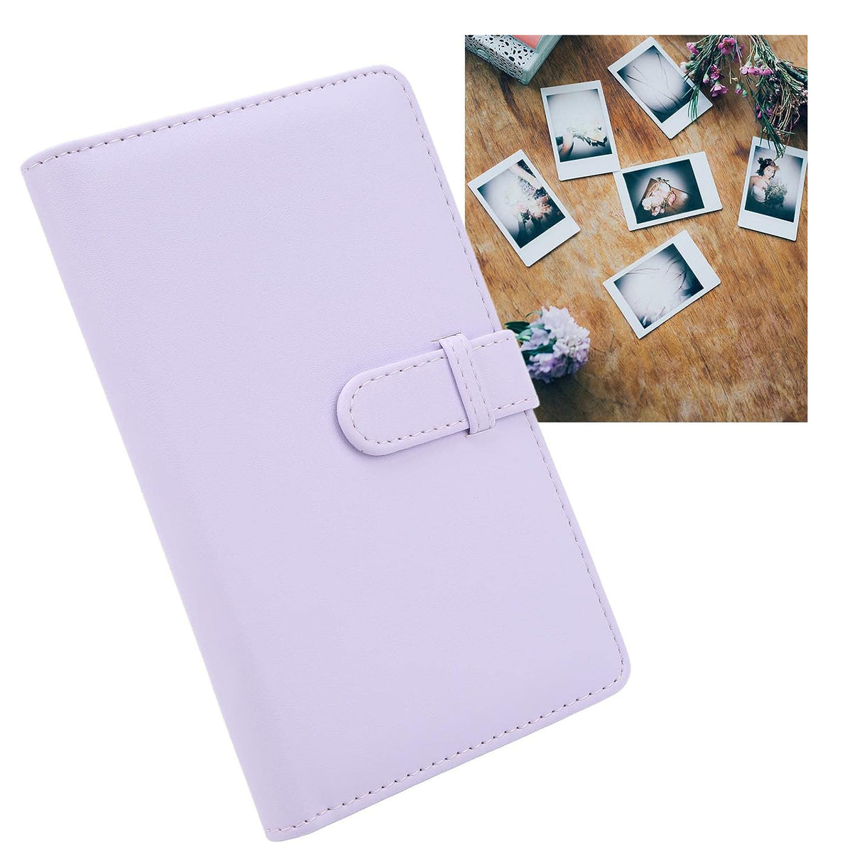 Zikkon Instax Mini Compatible 108 sheet Album for Fujifilm Instax Mini Film Lilac Purple
