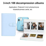 Zikkon Instax Mini Compatible 108 sheet Album for Fujifilm Instax Mini Film Pastel Blue