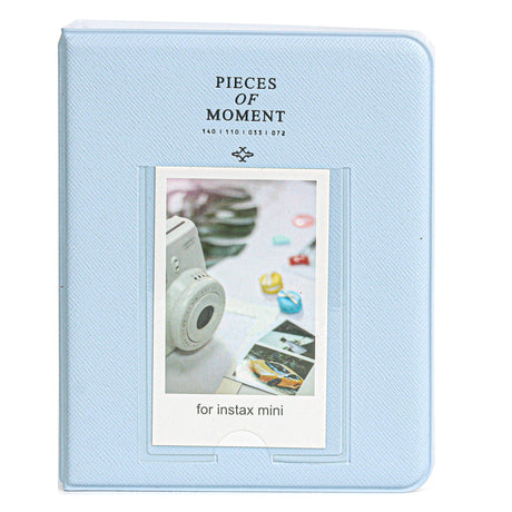 Zikkon Compatible 64 sheet Album for Fujifilm Instax Mini Film (3 inch) Pastel Blue