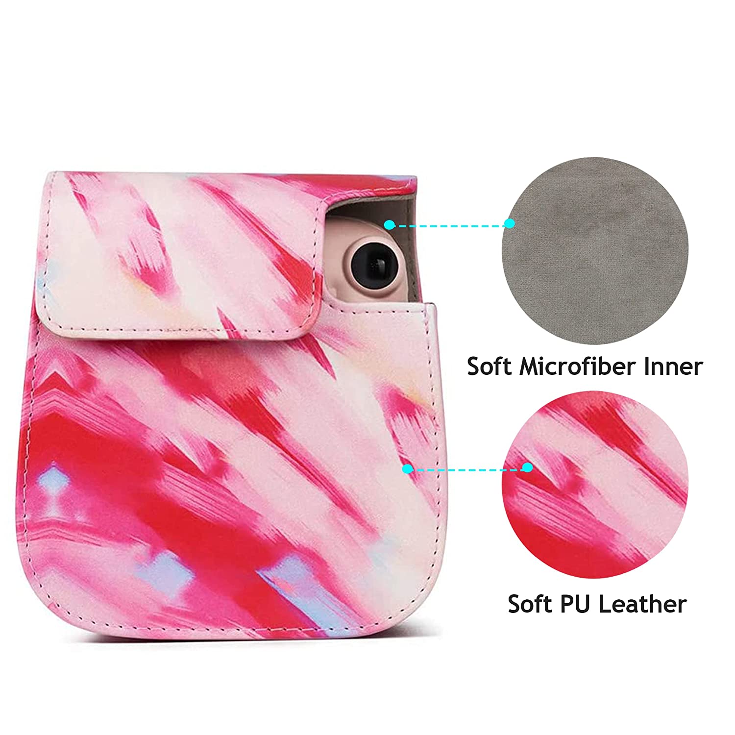 Zenko Compatible Mini 11 Camera Case Bag for Fujifilm Instax Mini 11 8 8+ 9 Camera (pastel)