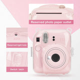 Zikkon Instax Mini 12 Hard Carrying Protective Case with Shoulder Straps and Stickers Decoration Set Blossom Pink