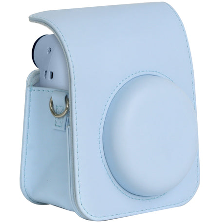 Zikkon Instax Mini 12 Protective Camera Case PU Leather Carrying Bag Pastel Blue