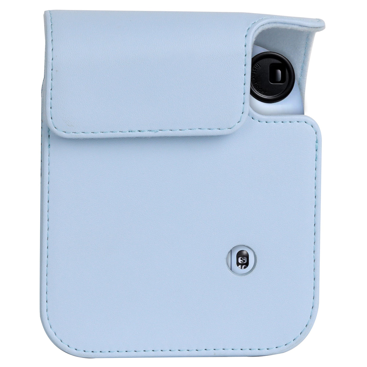 Zikkon Instax Mini 12 Protective Camera Case PU Leather Carrying Bag Pastel Blue