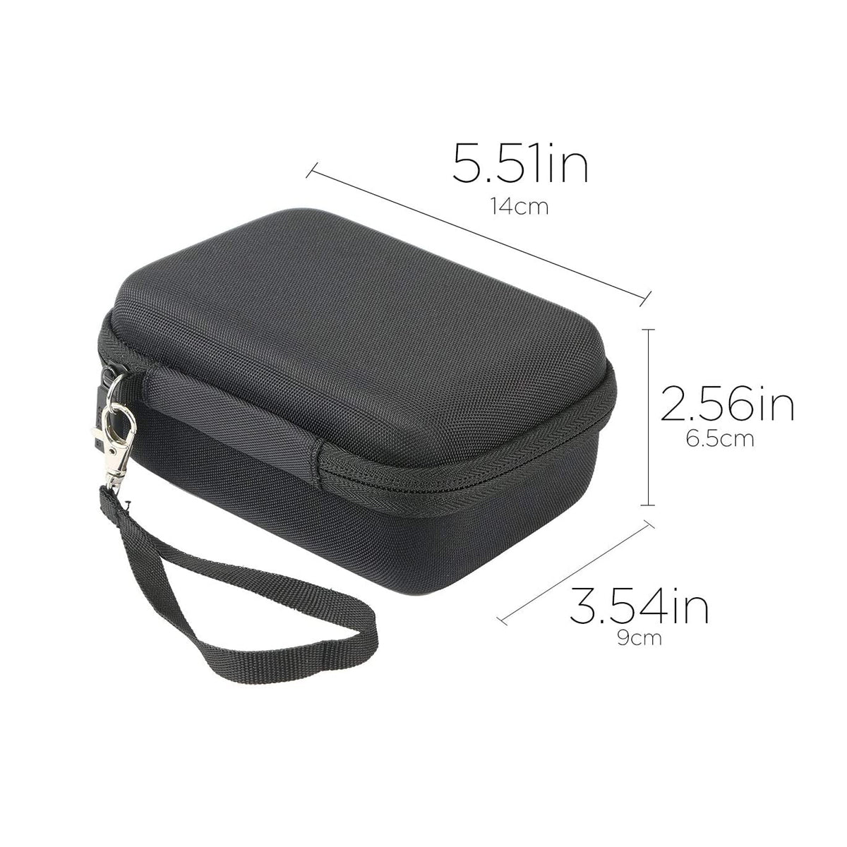 Zenko Instax Mini Evo Instant Camera Mini Link 2 Smartphone Printer Bag Accessories Protector Hard Case Lanyard (Black)