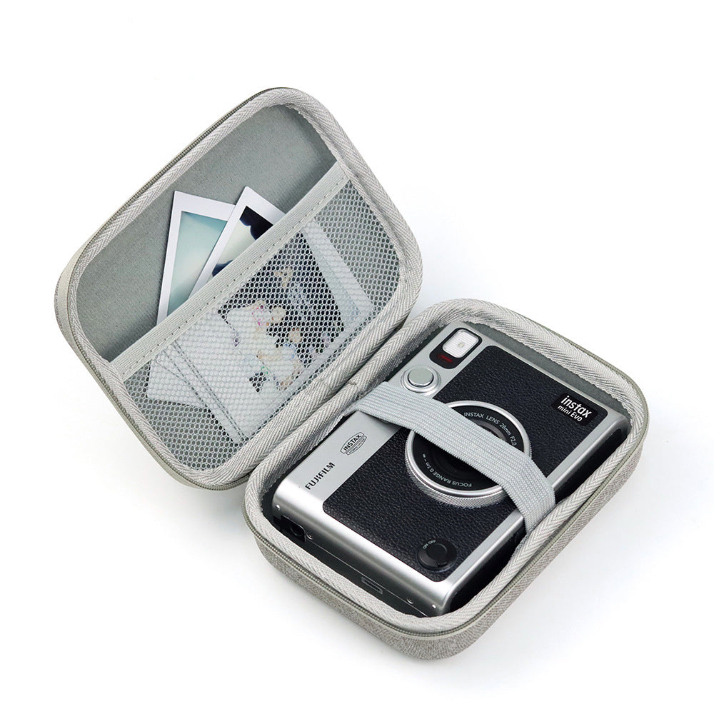 Zenko Instax Mini Evo Instant Camera Mini Link 2 Smartphone Printer Bag Accessories Protector Hard Case Lanyard (gray)