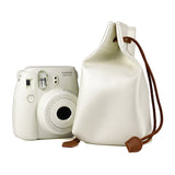 Zenko Instax Universal Vintage PU Leather Bundle Pocket Case Bag for Polaroid Mini Camera (Pearl White)