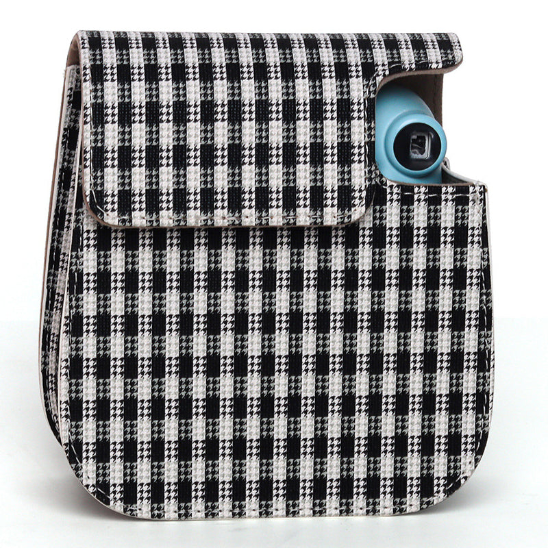 Zenko Instax mini 11 Camera PU Leather black and white suqares Case Bag