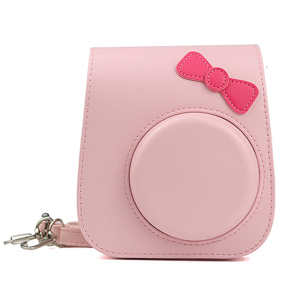 Zenko Instax mini 11 Camera PU Leather pink Bowknot Case Bag