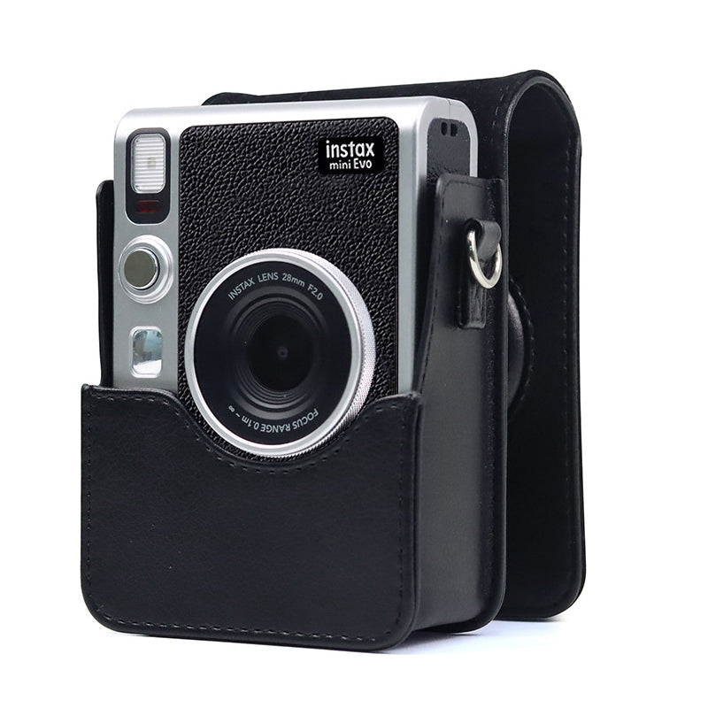 Zenko Instax mini Evo Camera top open PU Leather Case Bag Black