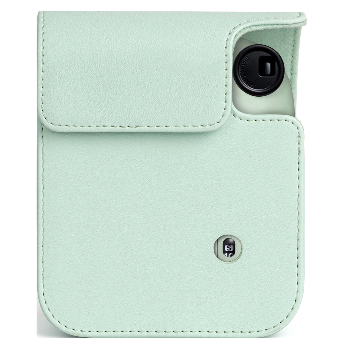 Zikkon Instax Mini 12 Protective Camera Case PU Leather Carrying Bag Mint Green