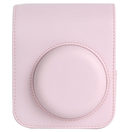 Zikkon Instax Mini 12 Protective Camera Case PU Leather Carrying Bag Blossom Pink