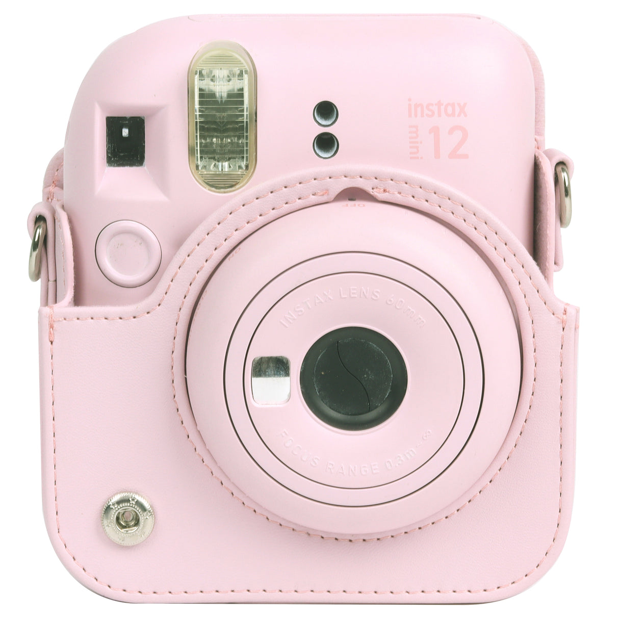 Zikkon Instax Mini 12 Protective Camera Case PU Leather Carrying Bag Blossom Pink