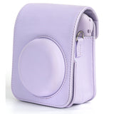 Zikkon Instax Mini 12 Protective Camera Case PU Leather Carrying Bag Lilac Purple