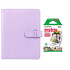 Fujifilm Instax Mini 10X1 Instant Film With Compatible 128 Pockets Mini Photo Album (Lilac purple)