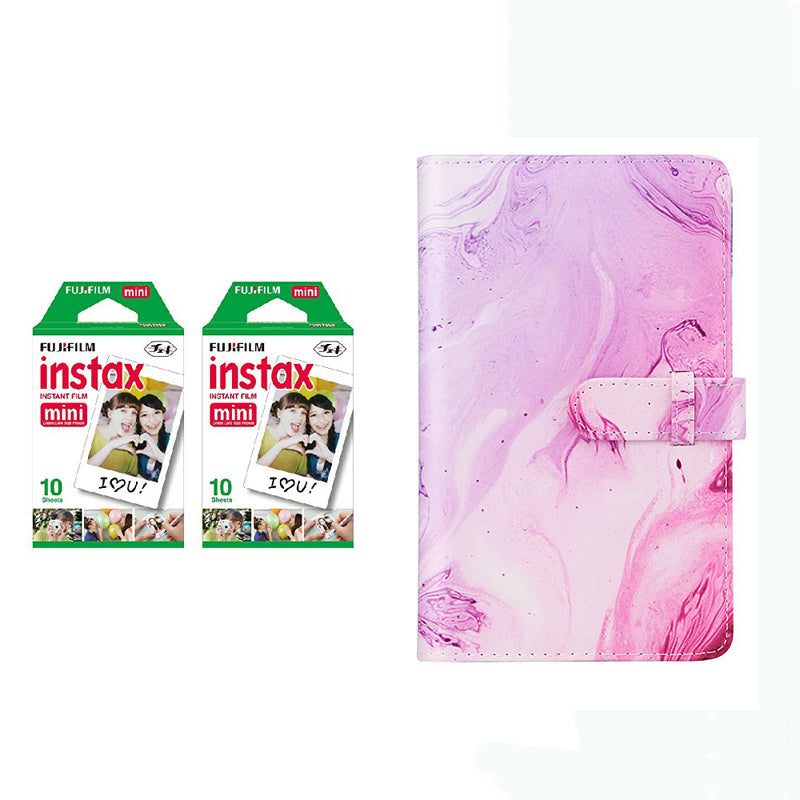 Fujifilm Instax Mini 10X2 Instant Film With 96-Sheets Album For Mini Film (3 inch) (Pink Ripple)