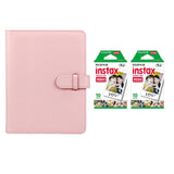 Fujifilm Instax Mini 10X2 Instant Film With Compatible 128 Pockets Mini Photo Album Blush pink